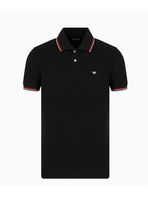 striped polo shirt with embroidered logo Emporio Armani | 8N1FB4 1JPTZ.0999